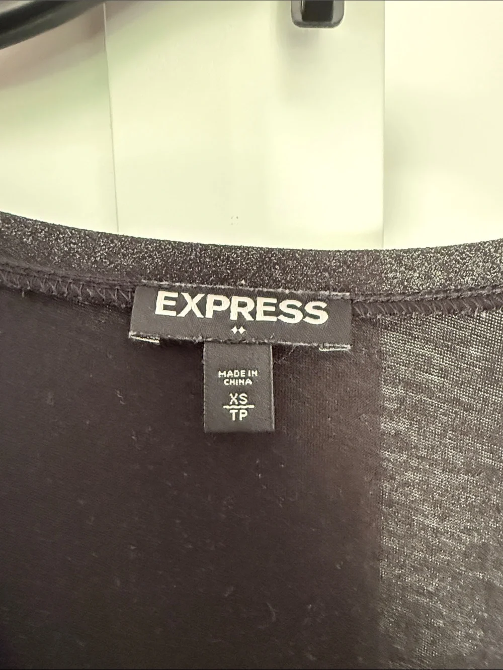 Express Black Sequined Geometric Tank Top